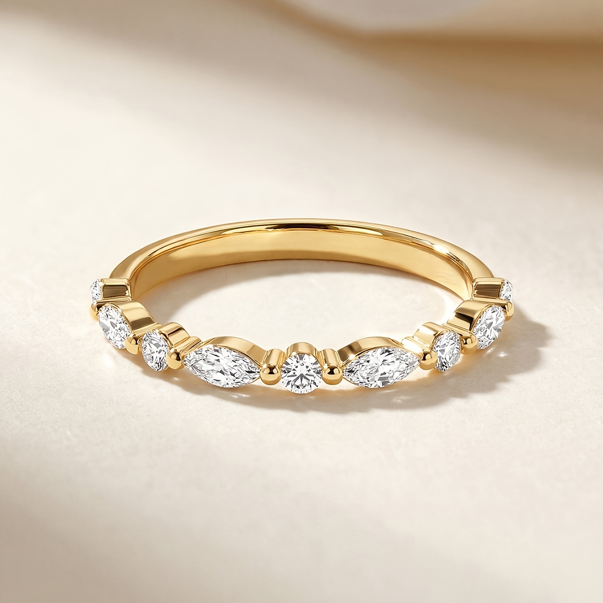 Women's Geometric Horse Eye Ring, Fashion Engagement